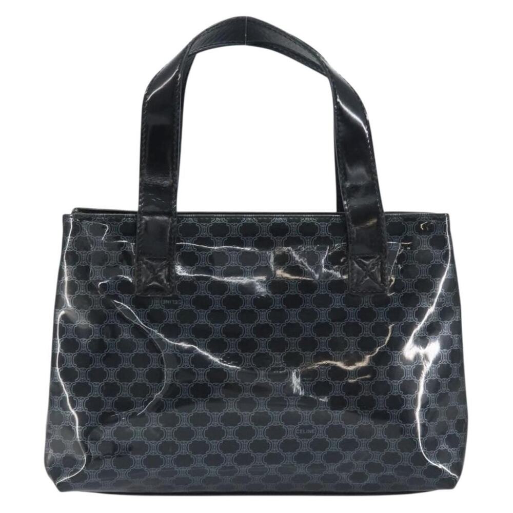 Celine Macadam Handbag Black Synthetic